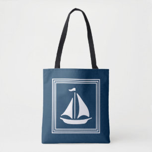 Nautical design tote bag