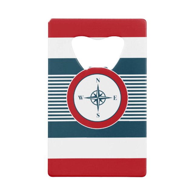 Nautical design wallet bottle opener (Front)