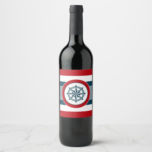 Nautical design wine label (Front)