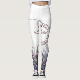 NAUTICAL DESIGN WITH ANCOR INVITATION LEGGINGS