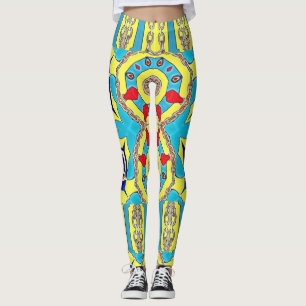 NAUTICAL DESIGNER COLLAGE LEGGINGS