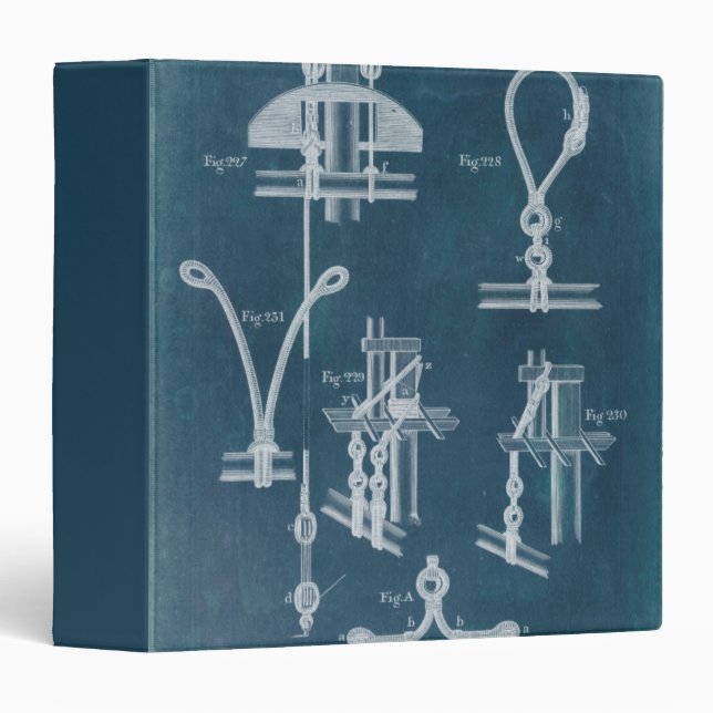 Nautical Detail Blueprint IV Binder (Front/Spine)