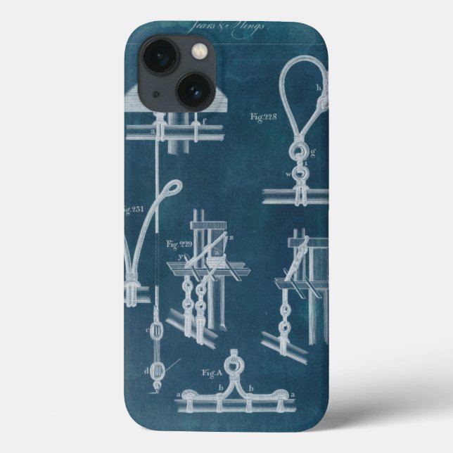Nautical Detail Blueprint IV Case-Mate iPhone Case (Back)