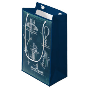 Nautical Detail Blueprint IV Small Gift Bag