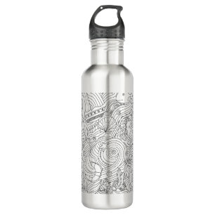 Nautical Doodle 710 Ml Water Bottle