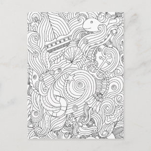 Nautical Doodle Postcard