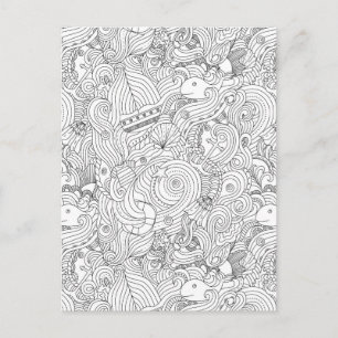 Nautical Doodle Postcard