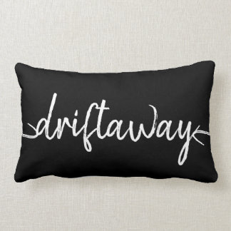 nautical DRIFT AWAY lettering Lumbar Pillow