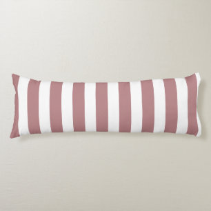 Nautical Dusty Pink & White Striped  Body Pillow