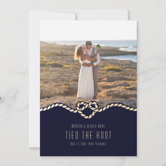 Nautical Elopement Announcement (Front)