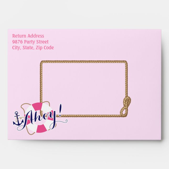 Nautical Envelope Style: A7 Greeting Card (Front)