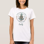 Nautical Family Christmas Matching T-Shirt<br><div class="desc">Cute,  modern and personalized nautical theme featuring an anchor,  a boat wheel,  and a rope with modern typography. Add your family name and the year or team name to make this a family or team outfit by clicking the "Personalize" button.</div>