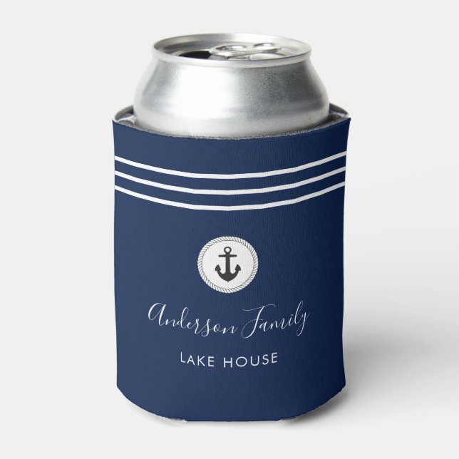 Nautical Family Lake House Can Cooler (Can Front)