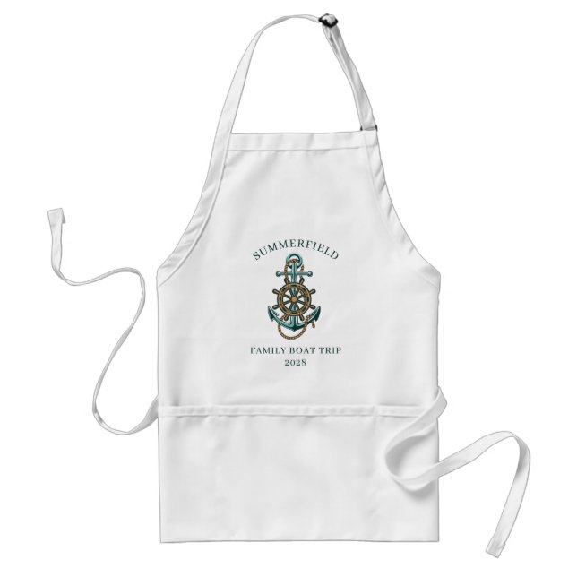 Nautical Family Reunion Boat Trip Custom Standard Apron (Front)