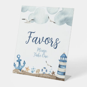 Nautical Favours Baby Shower Sign