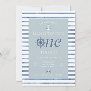 Nautical First Birthday Invitation