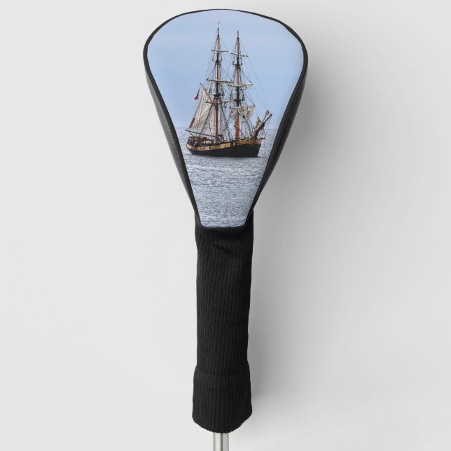 Nautical Fishing Boat Blue Skies Golf Head Cover (Front)
