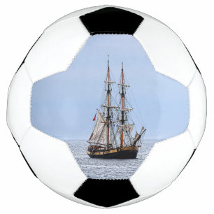 Nautical Fishing Boat Blue Skies Soccer Ball