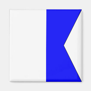 Nautical Flag "A" Alpha Magnet