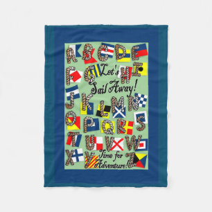 Nautical Flag Alphabet Fleece Blanket