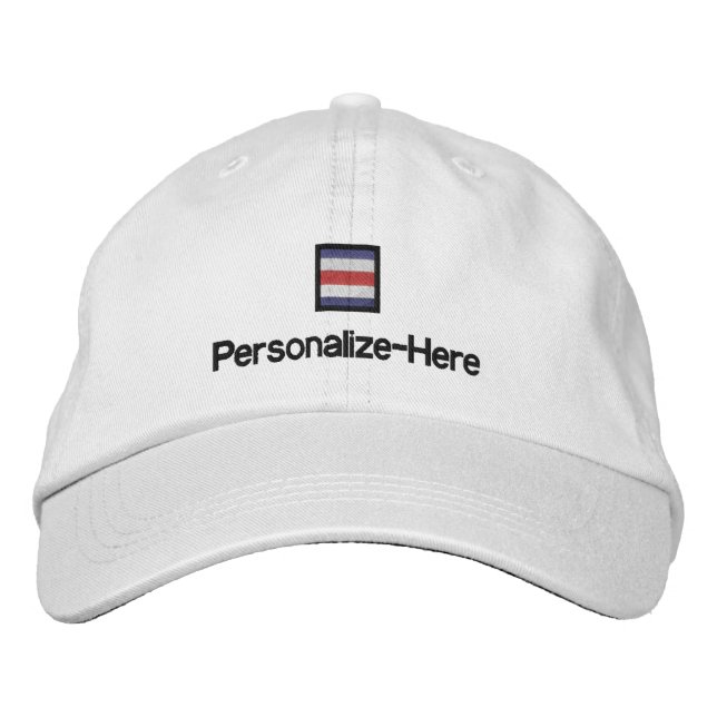 Nautical Flag "C" Personalized Boater's Hat (Front)