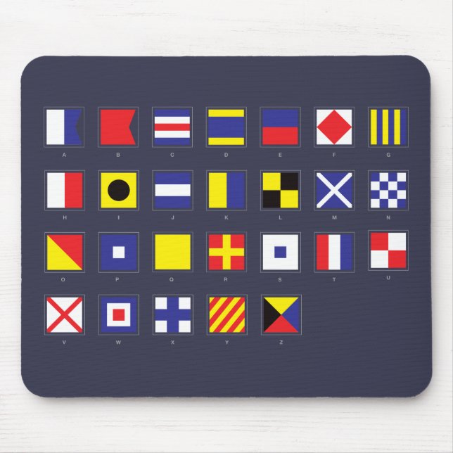 Nautical Flag Chart Mouse Pad (Front)