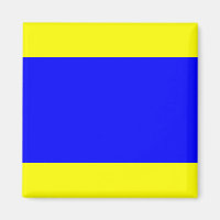 Nautical Flag "D" Delta Magnet