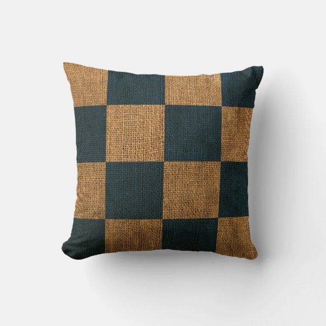 Nautical Flag Letter N Signal Throw Pillow (Front)