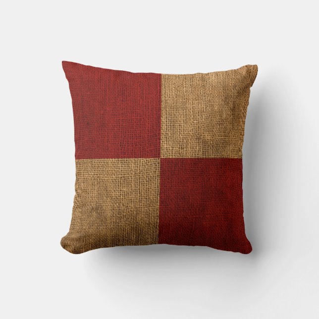 Nautical Flag Letter U Signal Throw Pillow (Front)