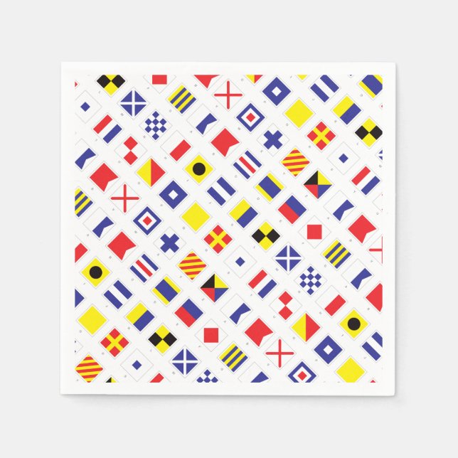 Nautical Flag Pattern Napkin (Front)