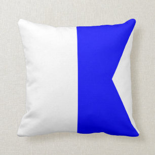 Nautical Flag Signal Letter A Throw Pillow