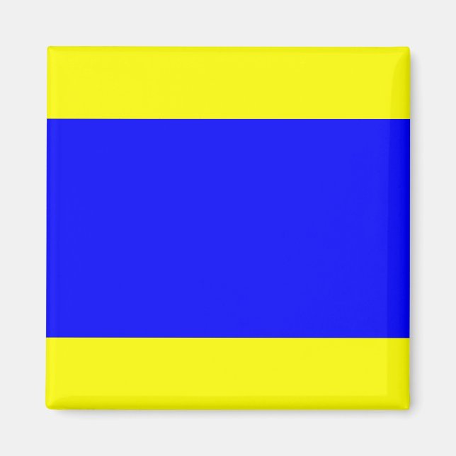 Nautical Flag Signal Letter D (Delta) Magnet (Front)