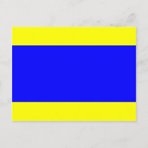 Nautical Flag Signal Letter D (Delta) Postcard