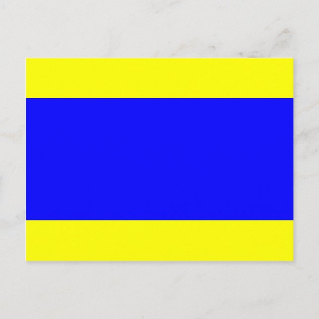 Nautical Flag Signal Letter D (Delta) Postcard (Front)