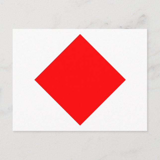 Nautical Flag Signal Letter F Postcard (Front)