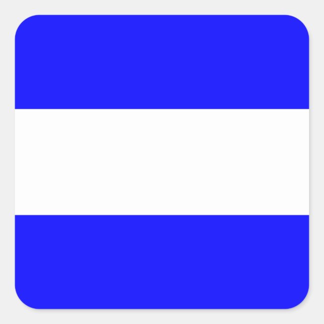 Nautical Flag Signal Letter J (Juliet) Square Sticker (Front)