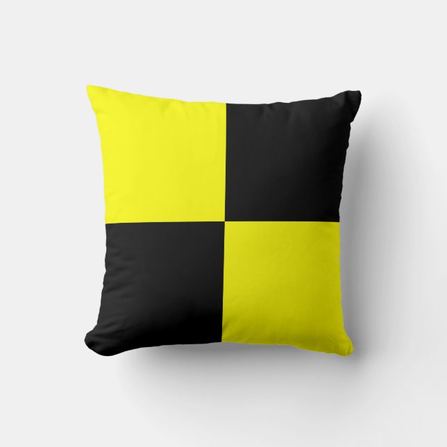 Nautical Flag Signal Letter L Throw Pillow (Front)