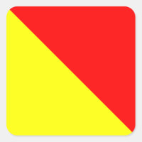Nautical Flag Signal Letter O (Oscar)