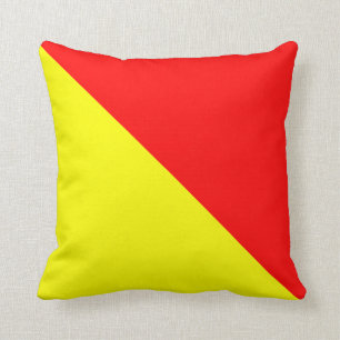 Nautical Flag Signal Letter O Oscar Throw Pillow