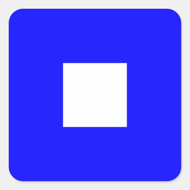 Nautical Flag Signal Letter P (Papa) Square Sticker (Front)