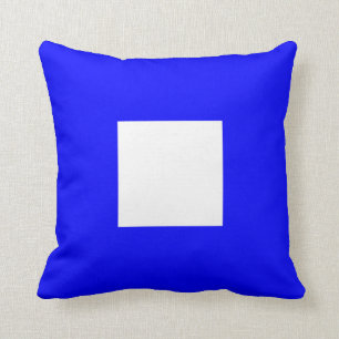 Nautical Flag Signal Letter P Papa Throw Pillow