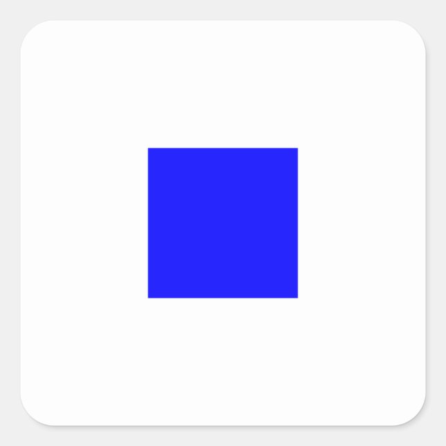 Nautical Flag Signal Letter S (Sierra) Square Sticker (Front)