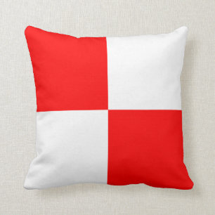 Nautical Flag Signal Letter U Uniform Throw Pillow