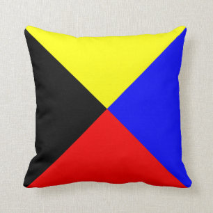 Nautical Flag Signal Letter Z Zulu Throw Pillow