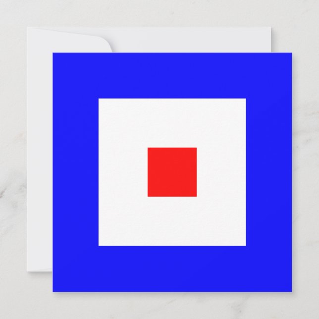 Nautical Flag Signal Whiskey Letter W (Front)