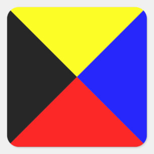 Nautical flag ZULU Square Sticker