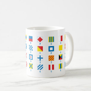 Nautical Flags Maritime Signals Alphabet Mug