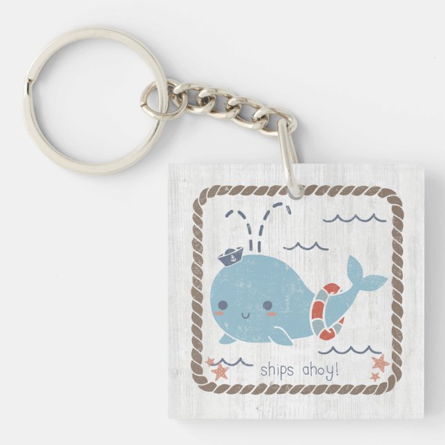 Nautical Friends - Whale Keychain (Front)