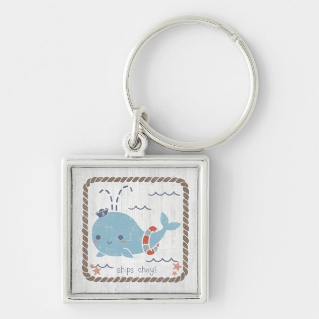 Nautical Friends - Whale Keychain (Front)
