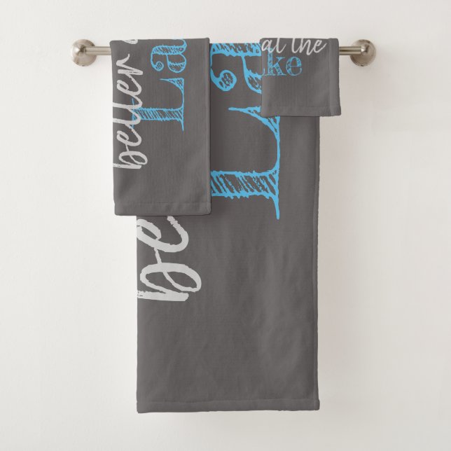 nautical fun LIFE IS BETTER AT THE LAKE | Bath Towel Set (Insitu)